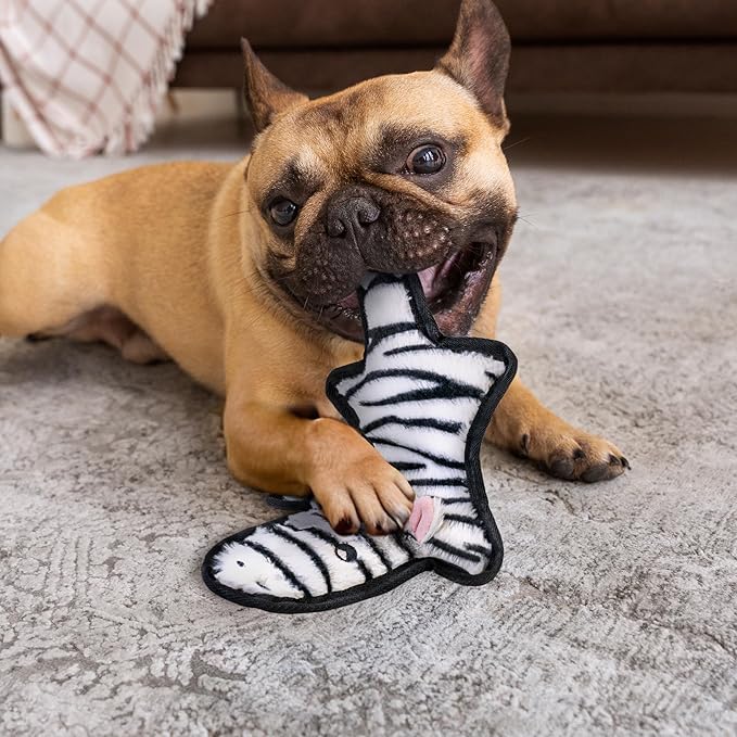 SHARLOVY No Stuffing Dog Toys Crinkle Squeaky, Long Lasting Chews for Aggressive, Durable Plush Dog Puppy Chew Toys for Teething, with 6 Tough Layers for Small Medium Large Breed