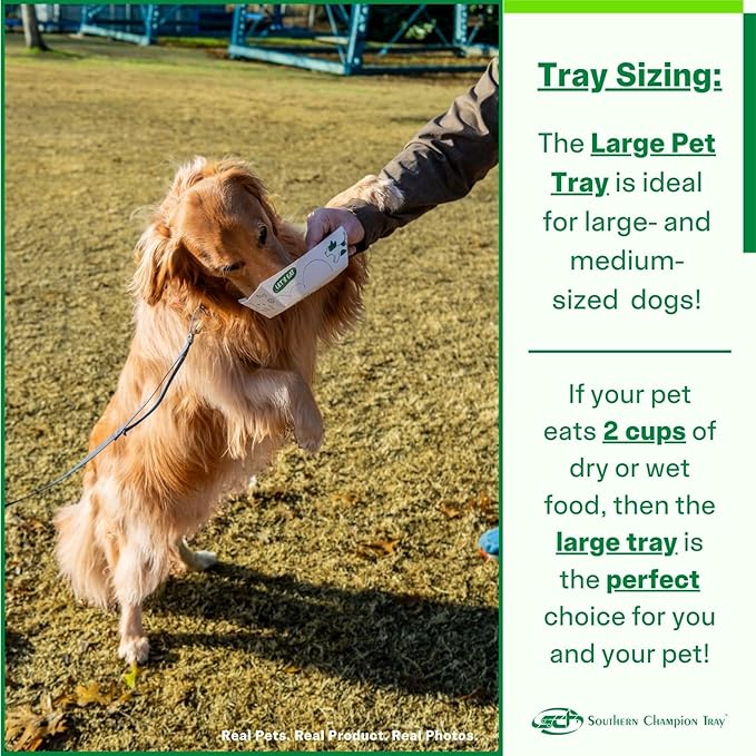 Southern Champion Tray, Large Disposable Pet Food Bowl, 2 Cups (25 Quantity) Dog Food Tray, Travel Pet Bowl, Feeding Cats and Dogs, Wet Food and Dry Food, Two Cups Capacity, 25 Count