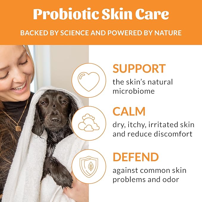 Skout's Honor Puppermint Probiotic Dog Shampoo - for Naturally Balanced and Healthier Looking Skin, Itchy Skin Relief, Healthy Coat & Skin, Avocado Oil, 16 oz