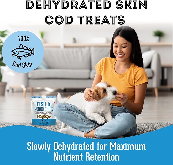 The Granville Island Pet Treatery Dehydrated Cod Skin for Dogs & Cats (5.3 oz, Pack of 1) - Dehydrated Single Ingredient Dog Treats - Natural Dog Treats, Grain Free