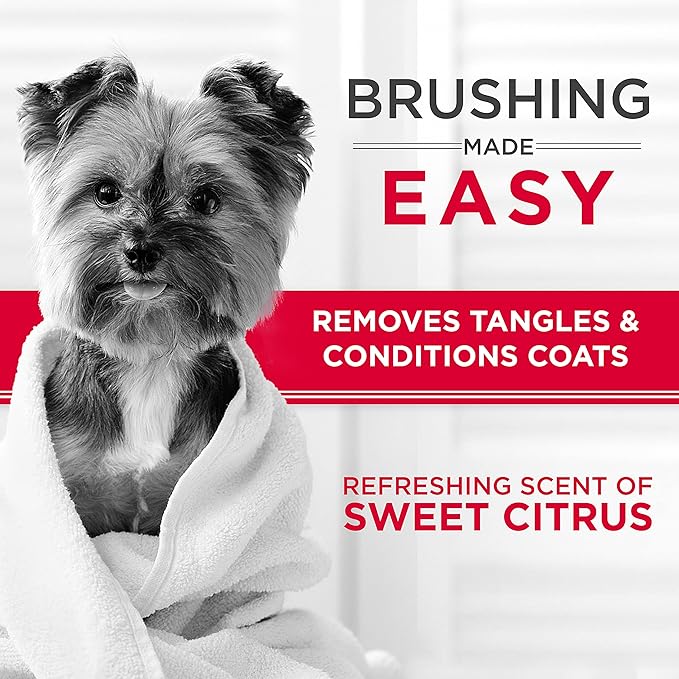 TropiClean Perfect Fur Detangling Dog Shampoo for Breeds with Long Fur, Natural Moisturizing Shampoo, Puppy Safe, For Yorkies and Shih Tzus, 16oz.