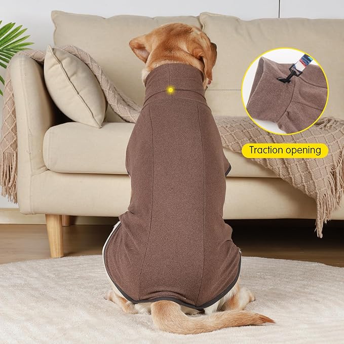 Dog Sweater Pullover Cold Weather Vest for Dogs Dog Sweatshirt & Jacket for Indoor and Outdoor Use (X-Small, Brown)