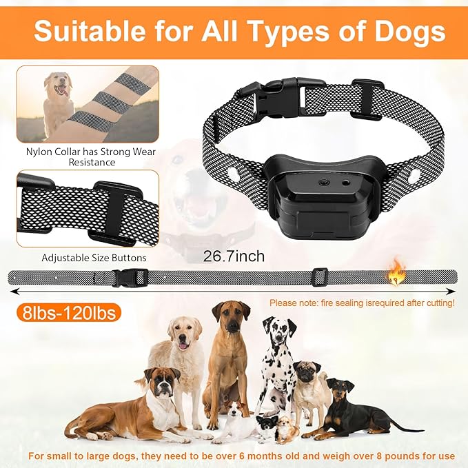 Citronella Training Collar for Dog, [No Citronella Refill] Spray Dog Training Collar with Beep/Vibration/Spray 4 Mode & 6 Adjustable Sensitivities, IPX7 Waterproof Dog Bark Collar for L/M/S Dogs