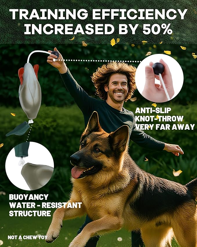 Duck Dummy Bumper Toys for Hunting Retriever Dog Training, Training Dummy with Floating and Tear-Resistant Design for Water and Land Retrieval Training