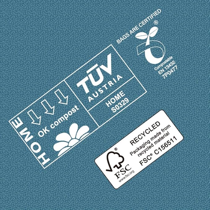 Dog Poop Bags with Handles, Dog Poop Bags Rolls-252 Counts, Doggie Poop Bags, Dog Waste Bags, Certified Compostable, Extra Thick & Leak Proof, Unscented, Eco-Friendly 9 x 13 Inches