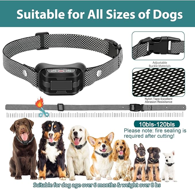 Citronella Bark Collar for Dogs, [No Spray Refill] Spray Dog Training Collar, Humane Citronella Dog Barking Collars, Safer Anti Barking Collar for L/M/S Dogs