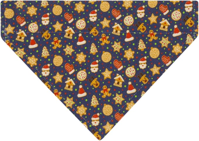 Ultra Joys Cat Collar - Breakaway with Bells & Bandana - Gingerbread Man Size