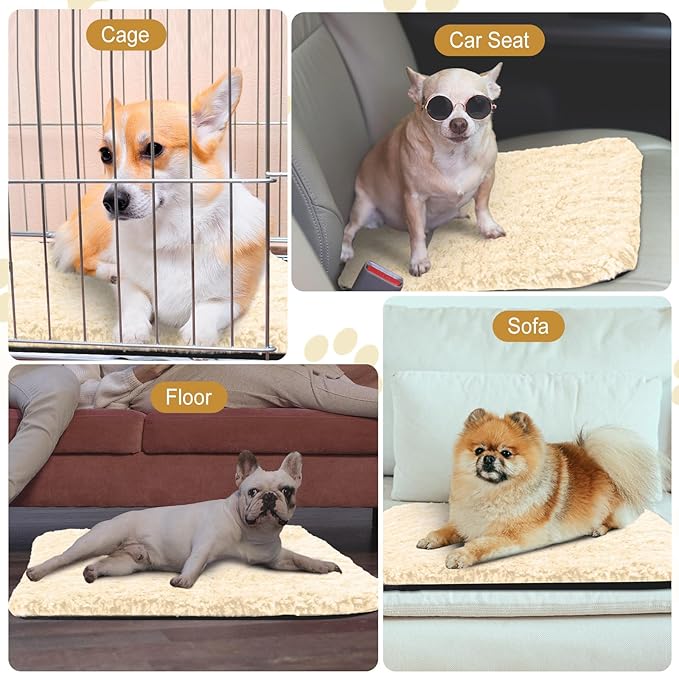 4 Pack Self Warming Cat Bed Indoor Self Heating Dog Cat Pad Washable 16 x 20 Inch Thermal Pet Kennel Pad Crate Bed Mat Reflect Body Heat for Outdoor