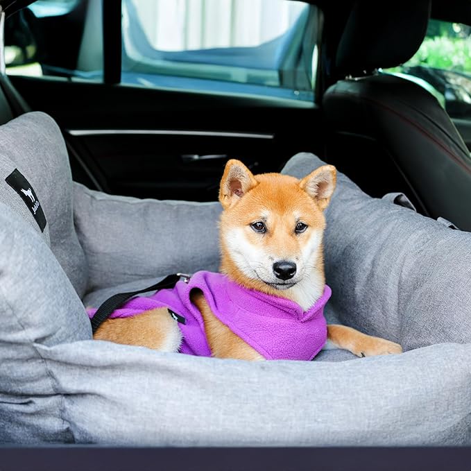 JACKO & CO - Fleece Vest Dog Sweater with Leash Ring - Soft, Warm & Lightweight Pullover Coat for Small & Medium Dogs, Puppies & Cats - Cozy Fall/Winter/Spring Pet Jacket (Purple, X-Small 2-4lbs)