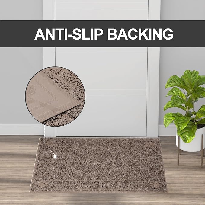 Cat Litter Mat, Litter Trapping Mat Soft on Kitty Paws, 35" x 24" Kitten Litter Box Mat for Cleaner Floors, Waterproof, Easy Clean, Durable Large Size Cat Litter Pad for Kitten.