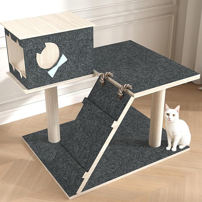 Decotalk 23.6"x78.7"Cat Wall Scratcher Adhesive Cat Scratch Furniture Protector Wall Scratching Pad for Indoor Cats DIY Climbing Scratcher Couch Protector Cats Scratching Mat Pad for Couch Corner