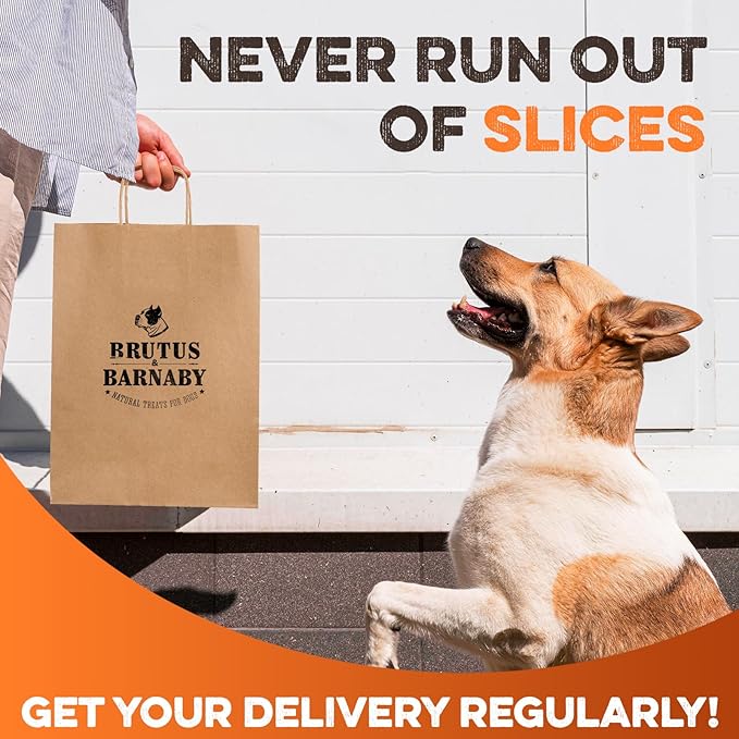 BRUTUS & BARNABY Bison Lung Fillets for Dogs – 100% USA-Sourced Single Ingredient Dog Treat – High Protein, Healthy, All-Natural Dog Chews – Grain-Free, No Additives, (8oz) – Made in The USA