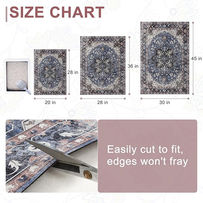 BEAUTYZOO Cat Litter Mat - 28"x 36" Large Litter Trapping Mat, Easy to Clean Litter Box Mat for Scatter Control, Waterproof, Urine-Proof, Non-Slip Kitty Litter Mats for Floor, Grey