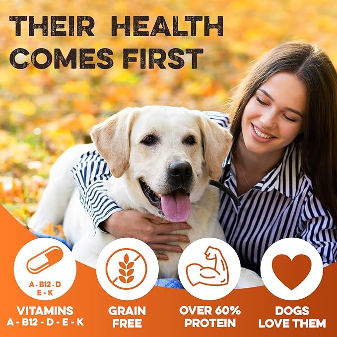 BRUTUS & BARNABY Beef Lung Bites for Dogs - 100% Single Ingredient Dog Treat Made in USA - Protein Packed, Crunchy, Healthy Dog Treats - Grain Free, Rawhide Free, No Additives