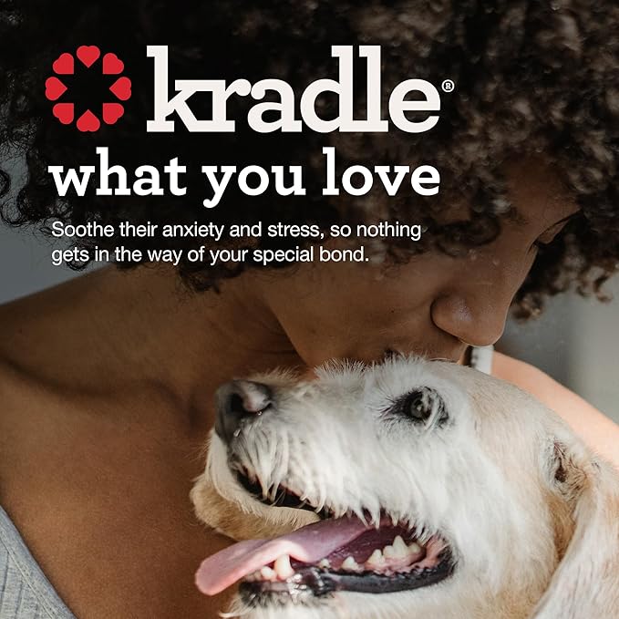 Kradle Calming Chews for Dogs - Anxiety and Stress Support - L-Theanine Ashwagandha GABA - Calming Supplement for Relaxation and Stress - Chicken Flavor- 75 Chews