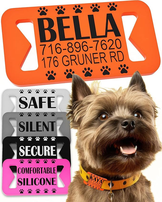 Personalized Silicone Dog Tag Personalized for Pets Custom Pet Name Tags