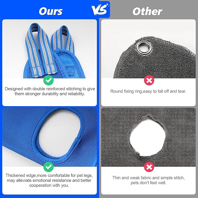 Pet Grooming Hammock with Nail Clippers/Nail Trimmers/Grooming Scissors, Dog Grooming Harness for Nail Trimming, Pet Grooming Sling Helper