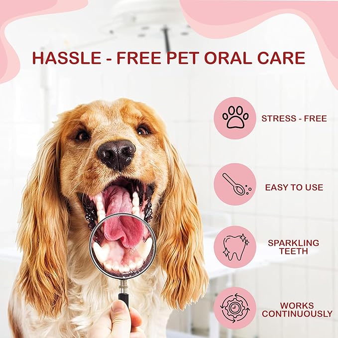 Furpeeps Dog & Cat Dental Care Powder Water Additive – 45 Servings, Dog Breath Freshener, Natural Plaque & Tartar Remover, No-Brush Oral Hygiene for Puppies, Seniors & Multi-Pet Homes, Vet Recommended