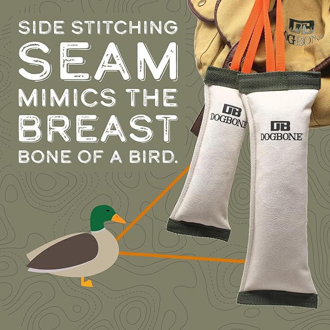 DogBone Duck Canvas Training Dummy for Hunting Dogs | Dog Bumper | Hunting Dog Toys | Hunting Dog Accessories | Hunting Dog Training Toys | Dog Training Dummy for Dogs