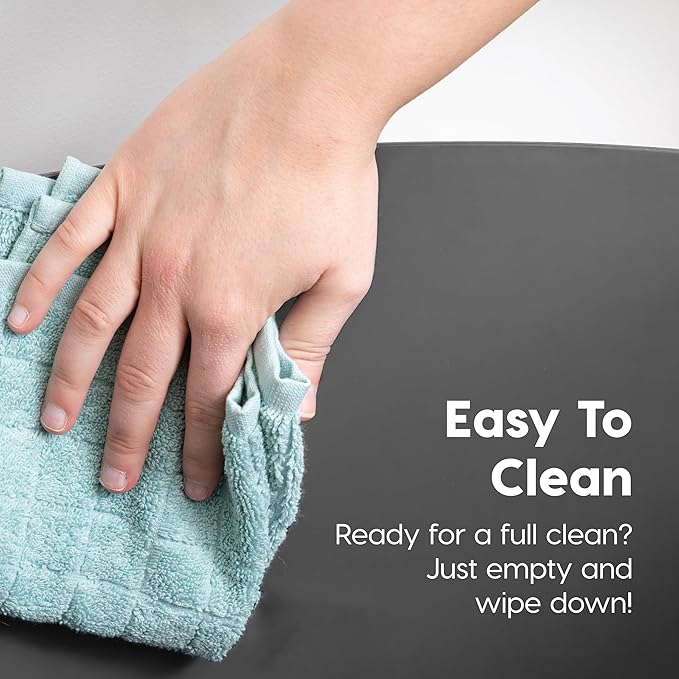 IRIS USA Cat Litter Box, Large Top Entry with Litter Catching Lid and Scoop, Dog Proof, Cat Box Enclosure, Dark Gray/White