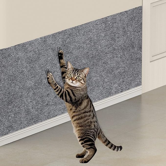 Anit Cat Scratch Couch Furniture Protector,196.8x15.8 Cat Wall Corner Scratcher Pads Mat,DIY Climbing Scratching Carpet Post Replacement