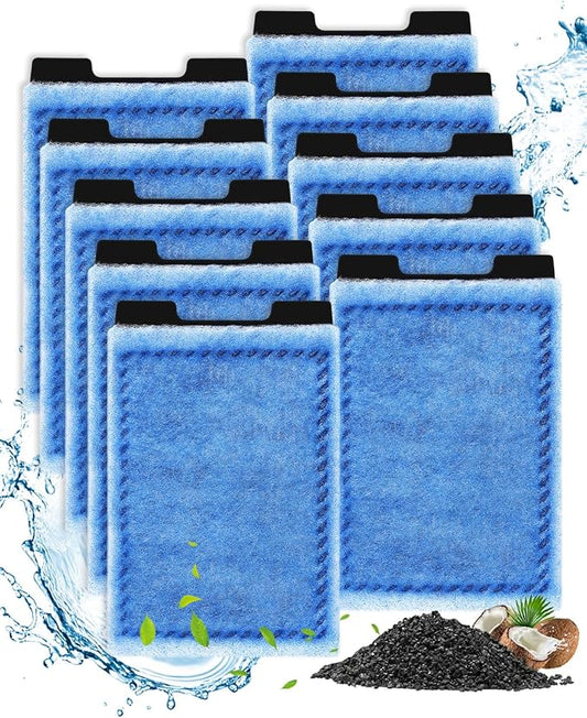 10 Pack Rite-Size Z Filter Cartridges Compatible with Marineland Eclipse System 2/3, Aquarium Filter Cartridge Compatible with Marineland Hidden Filtration System 5, Contour 3/5