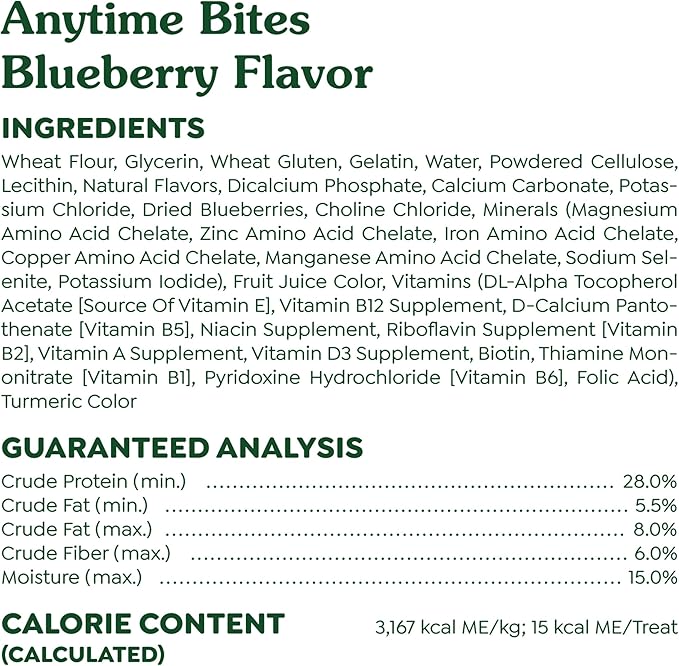 Greenies Anytime Bites Dog Treats, Blueberry Flavor, 24 oz. Bag