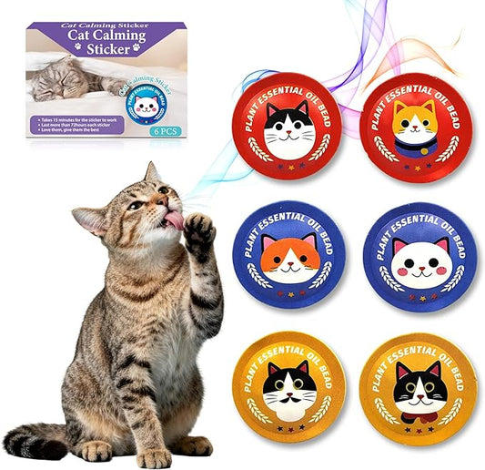 xcivi Pop Patch for Cat Calming Diffuser, Cat Anxiety Relief Stress Reduction, Cat Calming Pheromones Help Anxiety, Enhanced Calming, for Travel, Car & Home Use