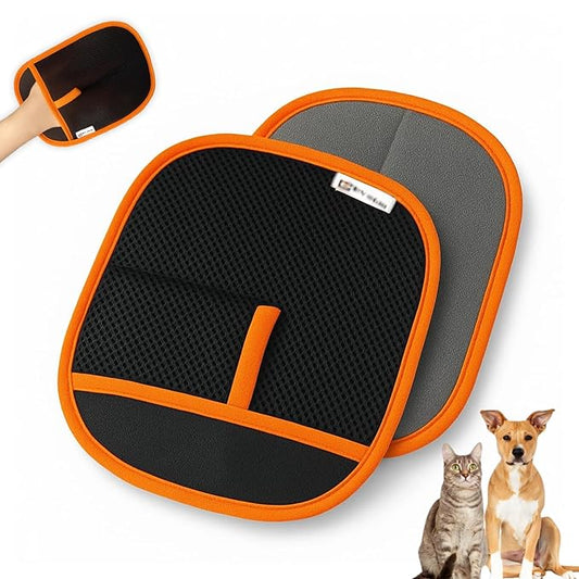 1 PC RivOcen Pet Hair Removal Brush Gloves, Electrostatic Reusable Cat Dog Hair Remover Grooming Glove Tool. Reusable Magic Brush Pet Hair Remover Tool for Carpet, Couch,Car Seat, Laundry.