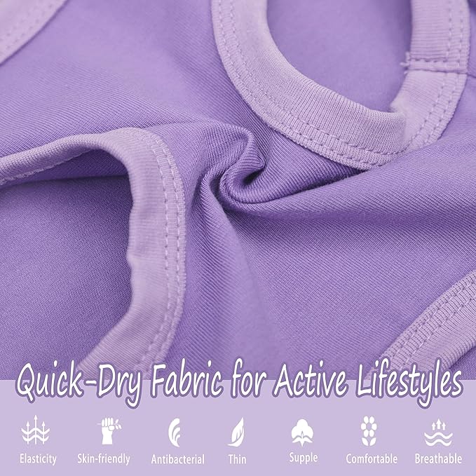 Paiaite Dog Clothes Fashionable Sleeveless Pet Vest: 'Little Miss Sassy' Printed Cotton Dog Shirt, Ideal for Small, Medium, and Large Breeds, Ensuring Comfort and Breathability Purple XL