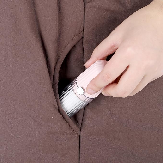 1 Pack Compact Lint Roller with 150 Sticky Sheets Pocket Lint Remover for Travel Portable Pet Hair Remover for Clothes Refillable Mini Lints Rollers Hair Pickup Rollers(1 Handle+5 Roller Refills)