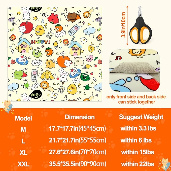 Mity rain Cat Grooming Supplies - Cat Wrap for Cutting Nails with Cat Nail Clipper, Cat Restraint for Nail Clipping to Anti-Runaway/Scratch/Bitten, Cat Swaddle Wrap for Calming & Holding Cat (XXLarge)