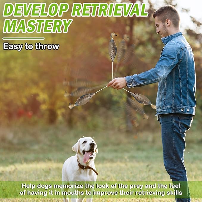 Archerest Dead Duck Dove Pheasant Dummy Bumper Toys for Waterfowl Hunting Retriever Dog Training, Floating Mallard Dummy Trainer Outdoor Soft Durable Realistic Fowl