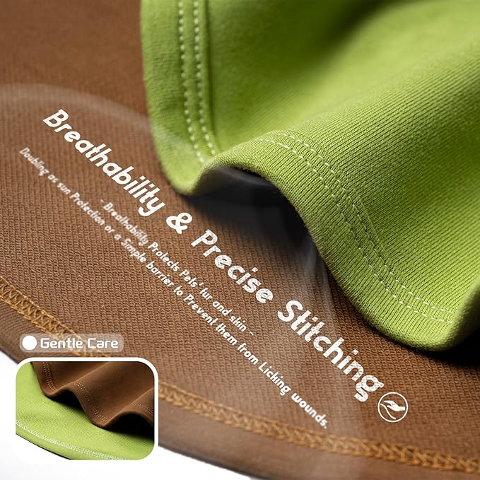 Koneseve Dog Shirts 2 Pack Soft Tee Comfortable Pet Clothes for Small Pets Brown & Avocado Green XL