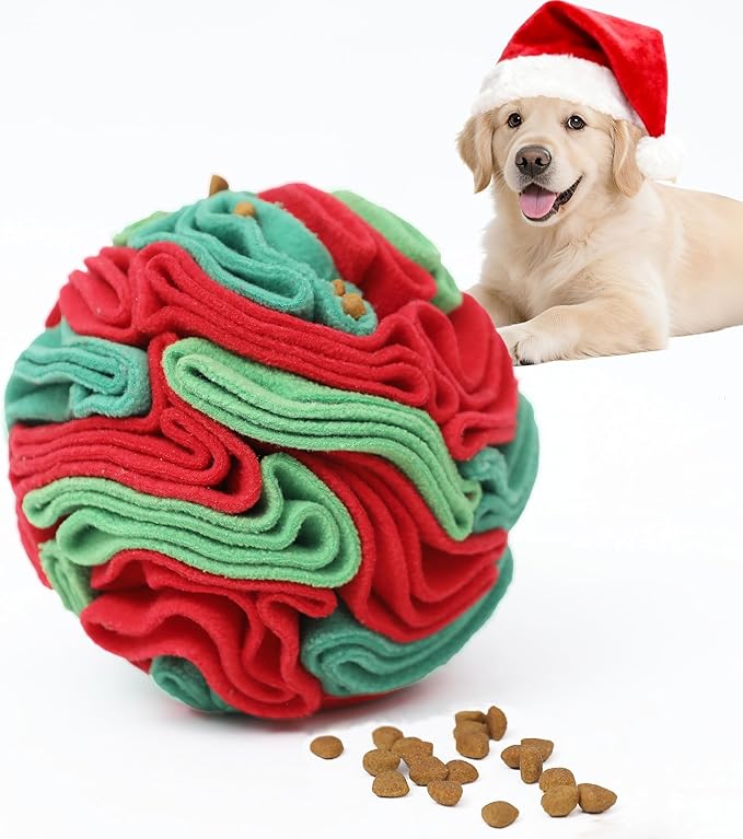 Snuffle Ball for Dogs - Interactive Dogs Toys to Keep Them Busy, Dog Puzzle Toy, Christmas Dog Toys Gifts for Small, Medium Pet Daily Companionship, Training Reward Gift
