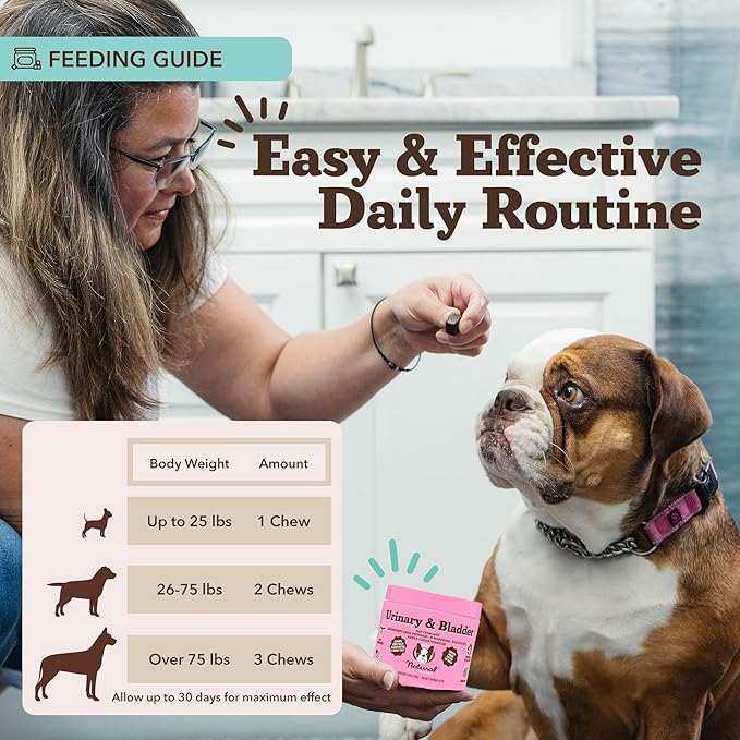 Natural Dog Company Urinary & Bladder Supplement for Dogs – Cranberry & D-Mannose Soft Chews with Marshmallow Root & Astragalus – Supports Urinary Tract Health, Bladder Function & Normal Urine Flow