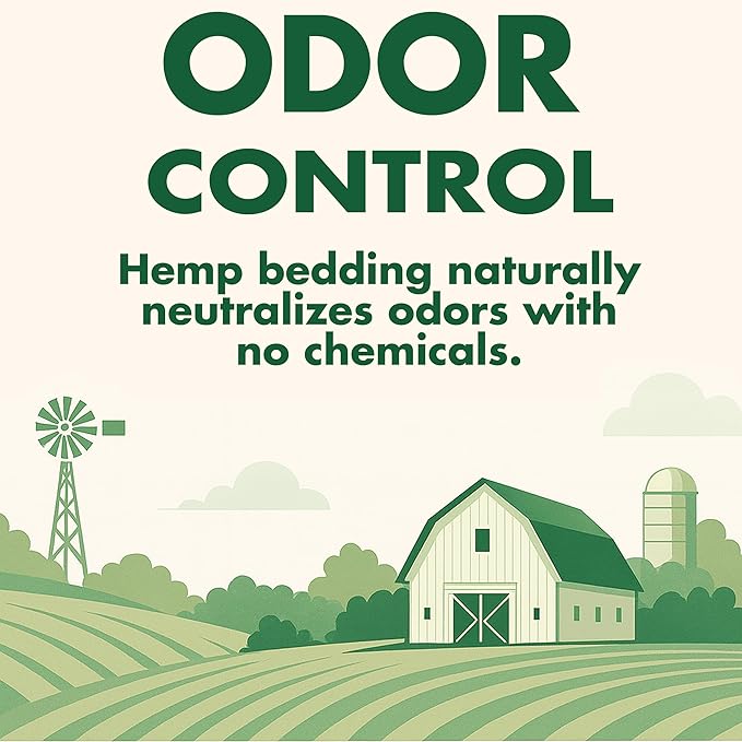 CountryMax Super Absorbent Hemp Bedding – 33 lb Bag (150L / 5.2 cu ft) – Low Dust, Natural Odor Control, Eco-Friendly Pet Bedding for Chicken Coops, Rabbits, Horses & Reptiles