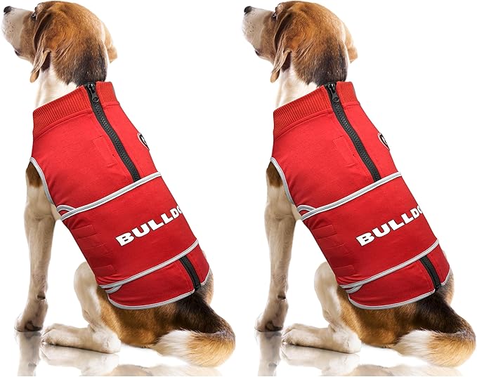 NCAA Georgia Bulldogs Dog Anxiety Calming Shirt Soothing Solution Vest, for Dogs/Cats with Anxiety, Fears, Fireworks, Loud Noises, Dark, Lonely Keeps Dogs Calm & Feeling Safe, Relaxing Jacket, Medium