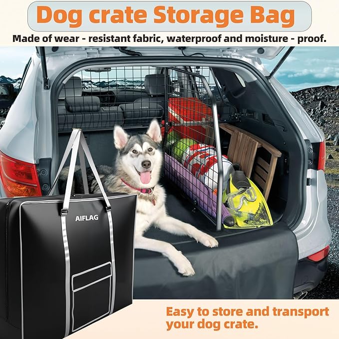 All-in-One Pet Travel Bag, Primary Use for Dog Crates, Also Stores Playpens, Dog Beds & Cat Trees, Heavy-Duty Zippered Carry All for Vacation & Camping