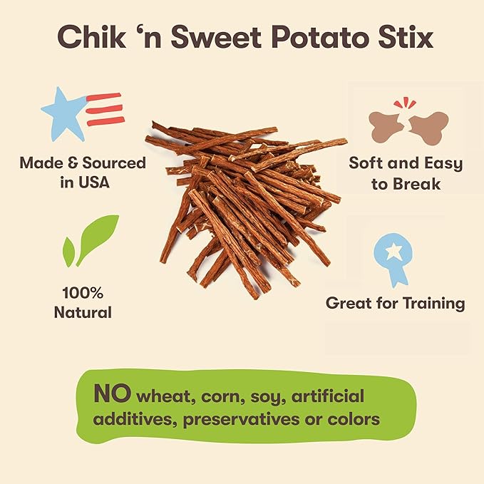 Pet 'n Shape Chik 'n Sweet Potato Stix – Made and Sourced in The USA- Natural Healthy Dog Treats, 28 Ounce