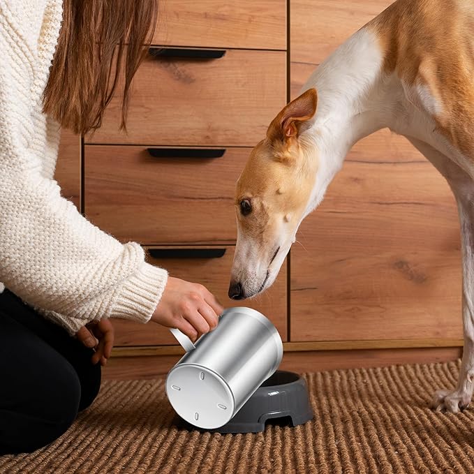 4 Cup Dog Food Scoop 304 Stainless Steel Dog Food Measuring Cups for Cat or Bird Pet Foods, Injection Molded and Dishwasher Safe (4 Cup)