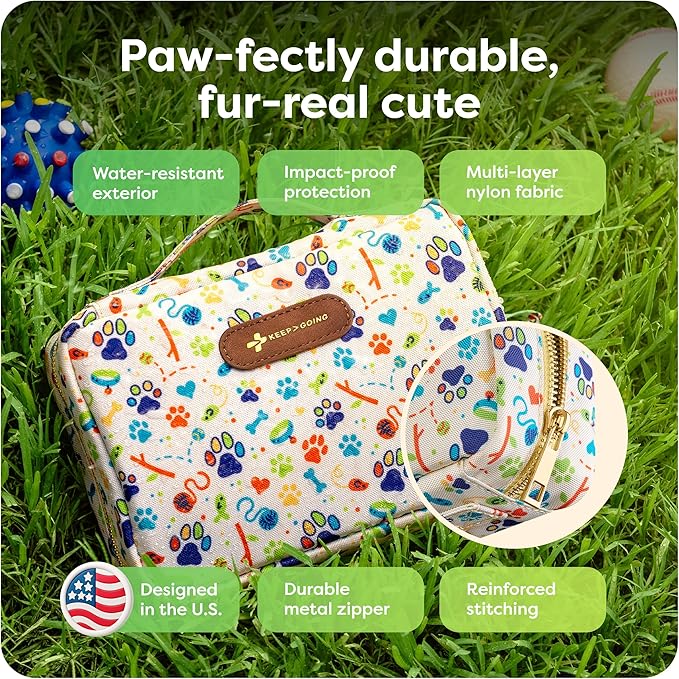 KeepGoing Dog First Aid Kit – Pet Emergency Kit for Dogs & Cats – Dog Travel Accessories for Car, Camping and Hiking