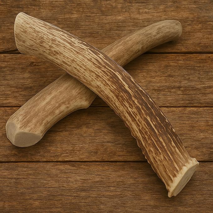 WhiteTail Naturals - Deer Antlers for Large Dogs - Long Lasting Antler Dog Chews - Crafted in USA, Naturally Shed Antler Dog Bones for Aggressive Chewers (Large (Pack of 2))