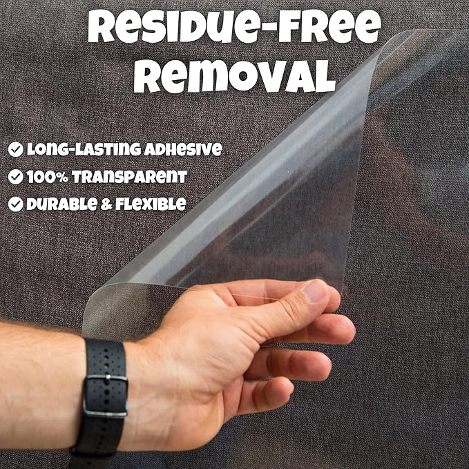 Anti Cat Scratch Furniture Protector, 6-Pack Couch Protector from Cat Claws – Heavy-Duty, Easy-to-Apply Scratching Deterrent and Shield for Sofa Corners, Walls, and Doors- with 52 Twist Pins