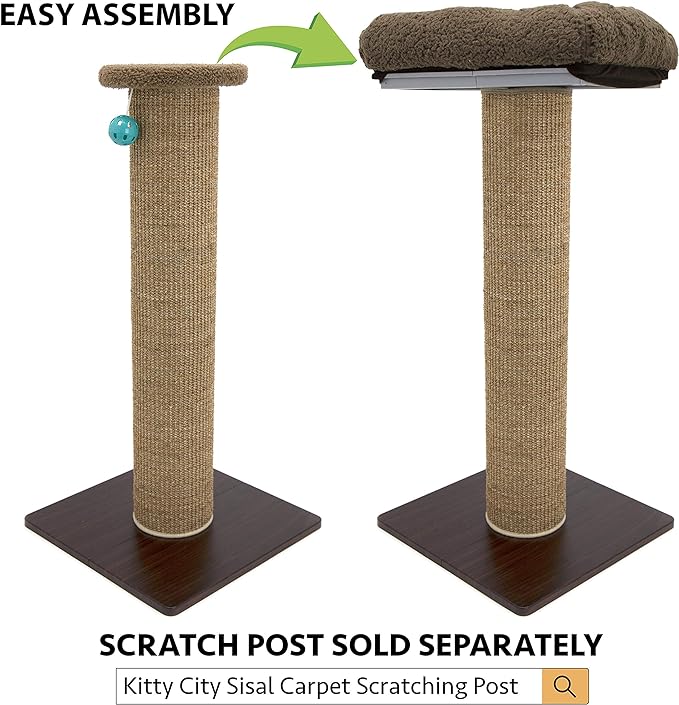 Kitty City Sisal Post Scratcher, Perch Platform
