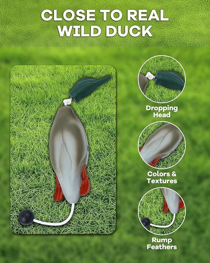 Duck Dummy Bumper Toys for Hunting Retriever Dog Training, Training Dummy with Floating and Tear-Resistant Design for Water and Land Retrieval Training